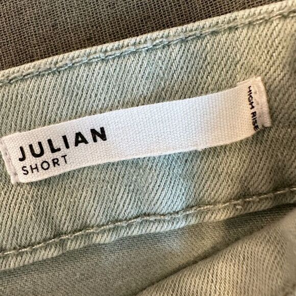 DEAR JOHN DENIM JULIAN HIGH RISE SHORTS CUCUMBER SIZE 30 - Picture 12 of 13